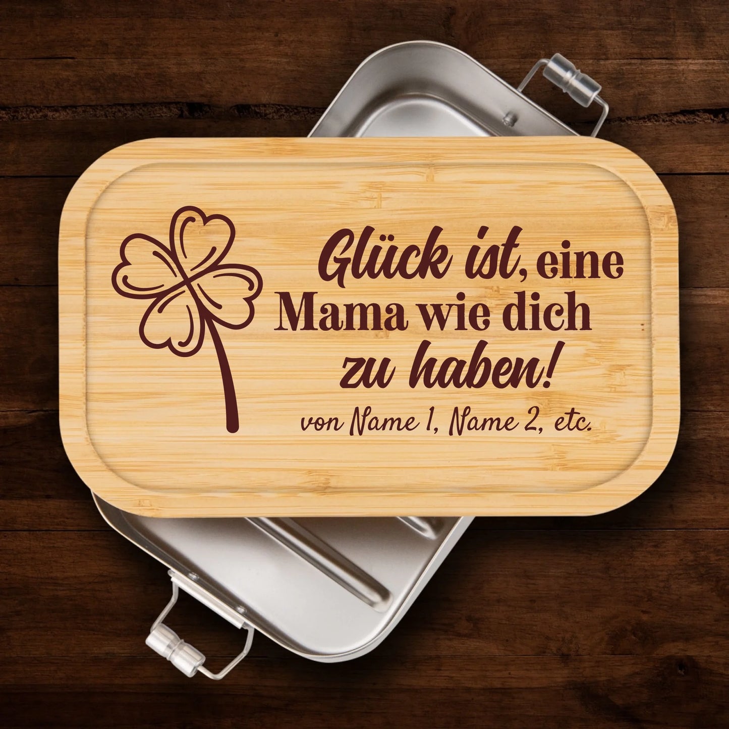 Brotzeitdose - Glück ist eine Mama wie dich zu haben!