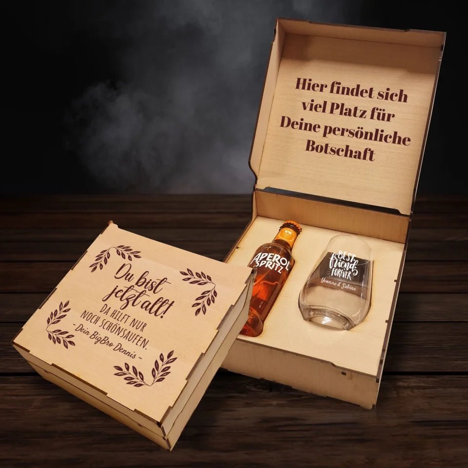 Aperol Spritz Geschenkbox - Du bist jetzt alt... - Drink4friends - drink4friends