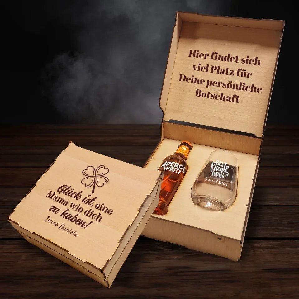 Aperol Spritz Geschenkbox - Glück ist eine Mama wie dich zu haben - Drink4friends - drink4friends