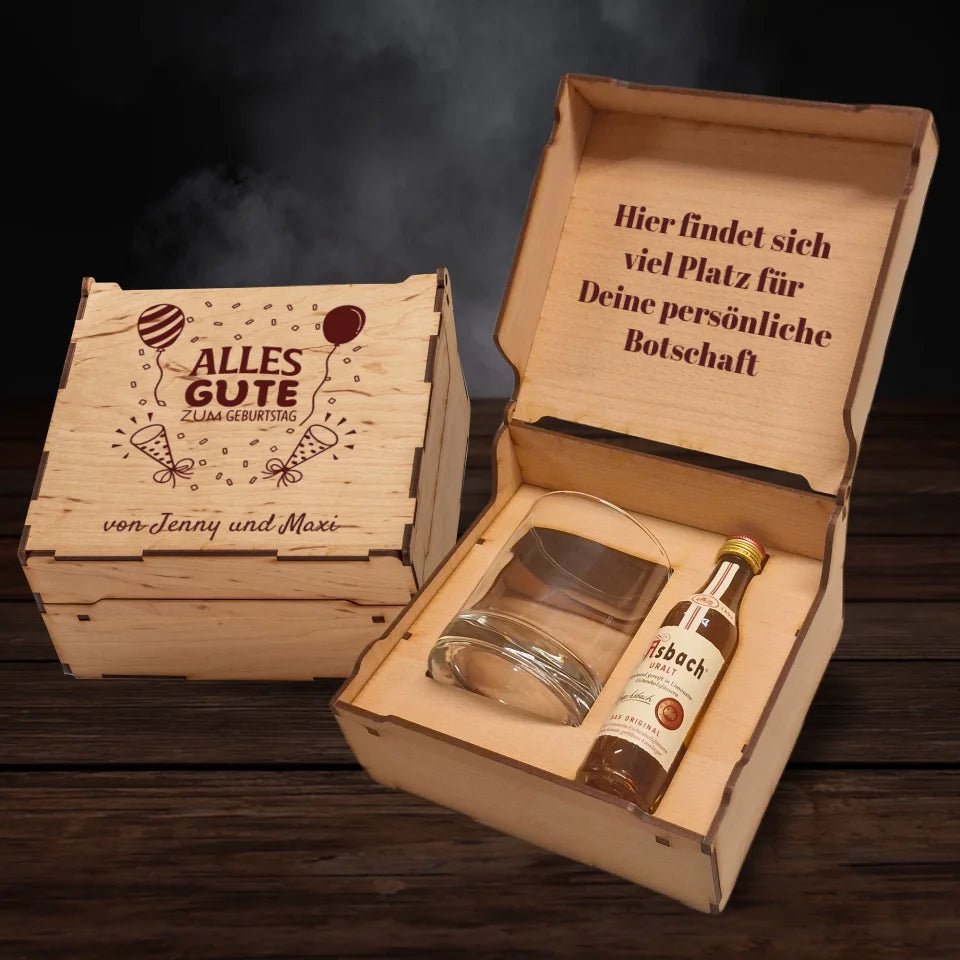 Asbach Geschenkbox - Alles Gute zum Geburtstag - Customizer - drink4friends