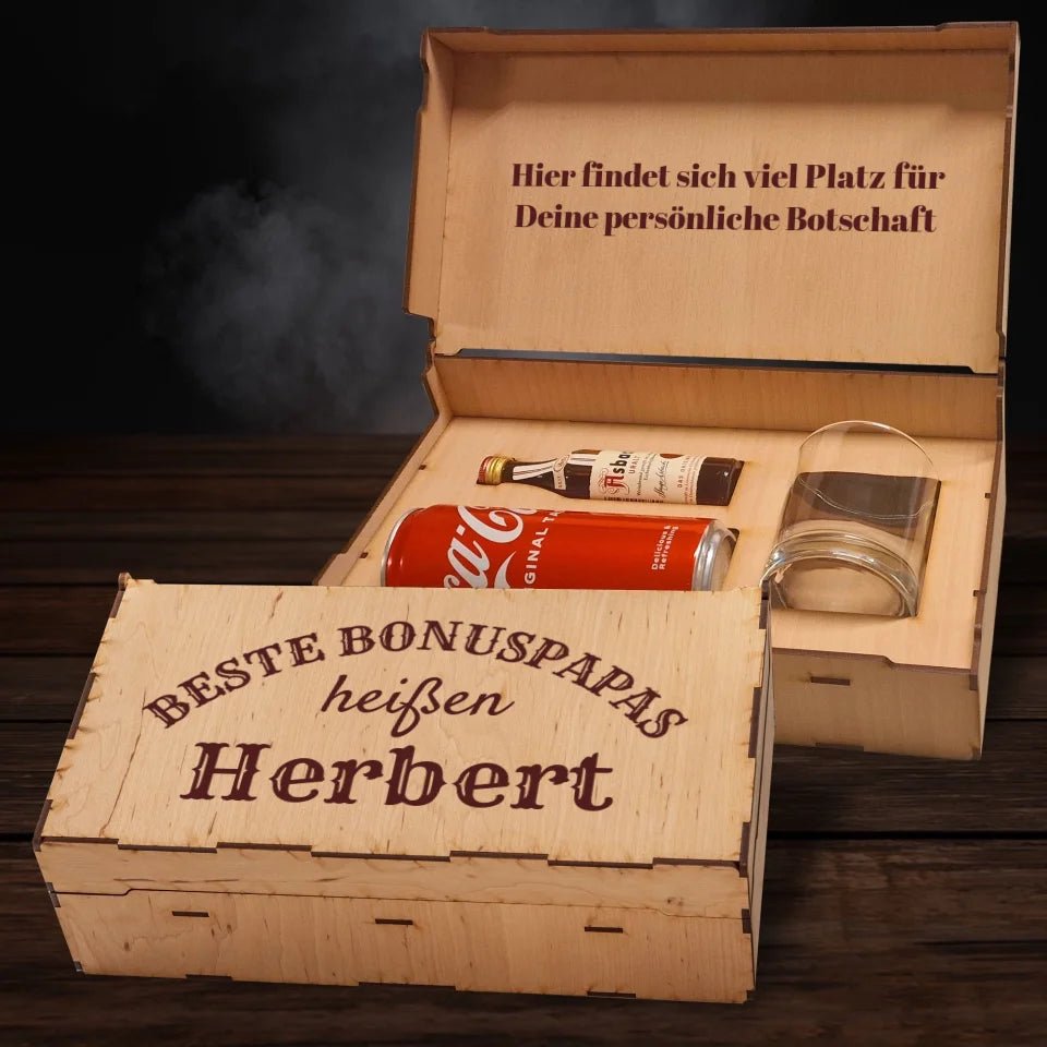 Asbach Geschenkbox - Beste Bonuspapas heißen... - Customizer - drink4friends