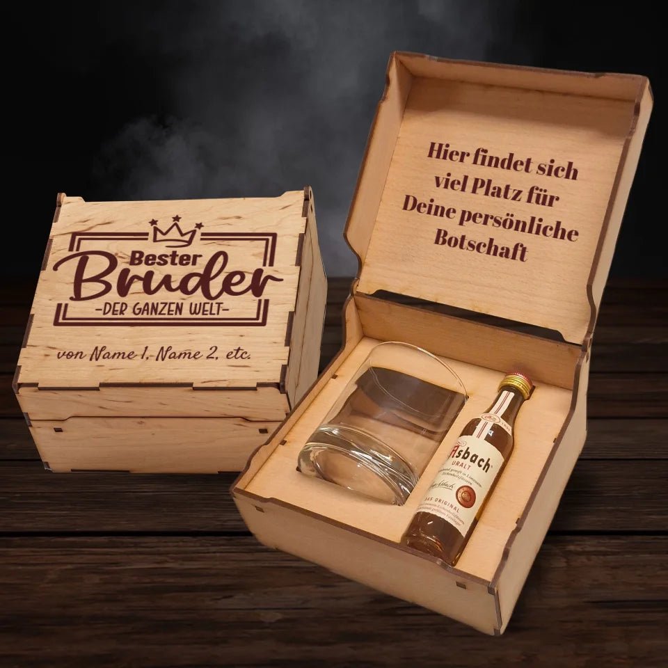 Asbach Geschenkbox - Bester Bruder der ganzen Welt - Customizer - drink4friends