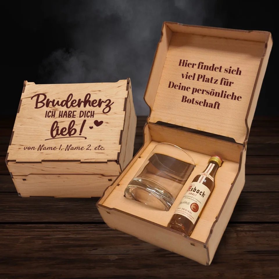 Asbach Geschenkbox - Bruderherz ich habe dich lieb - Customizer - drink4friends