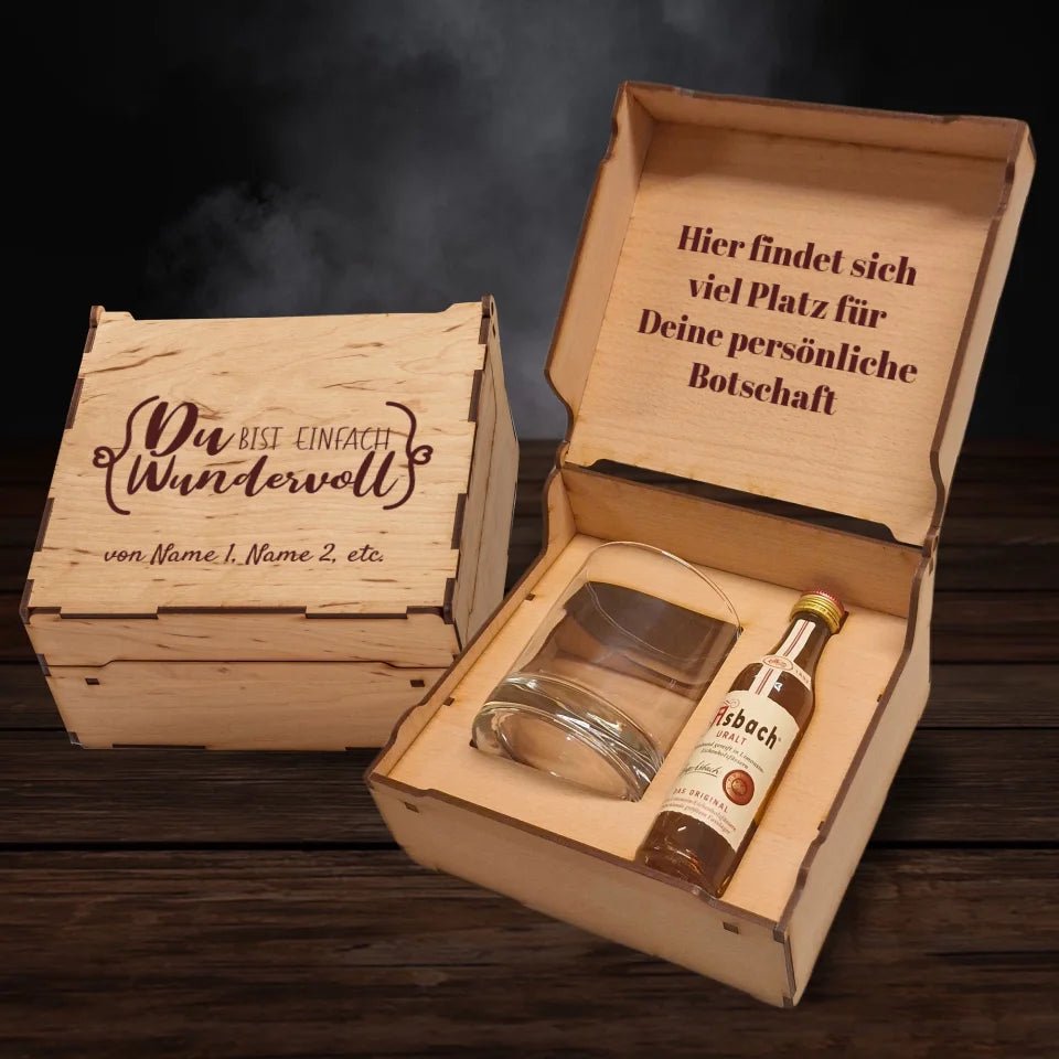 Asbach Geschenkbox - Du bist einfach wundervoll - Customizer - drink4friends