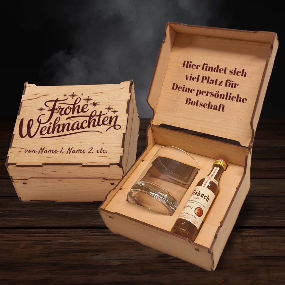 Asbach Geschenkbox - Frohe Weihnachten - Handwriting - Customizer - drink4friends