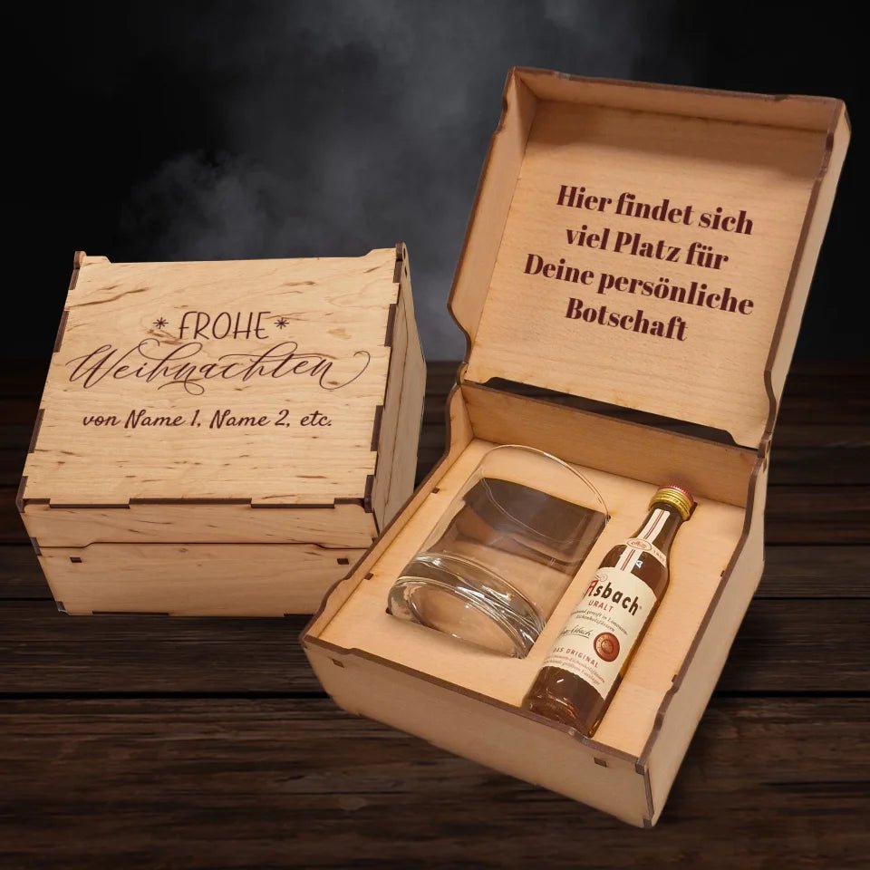 Asbach Geschenkbox - Frohe Weihnachten - Handwriting - Customizer - drink4friends