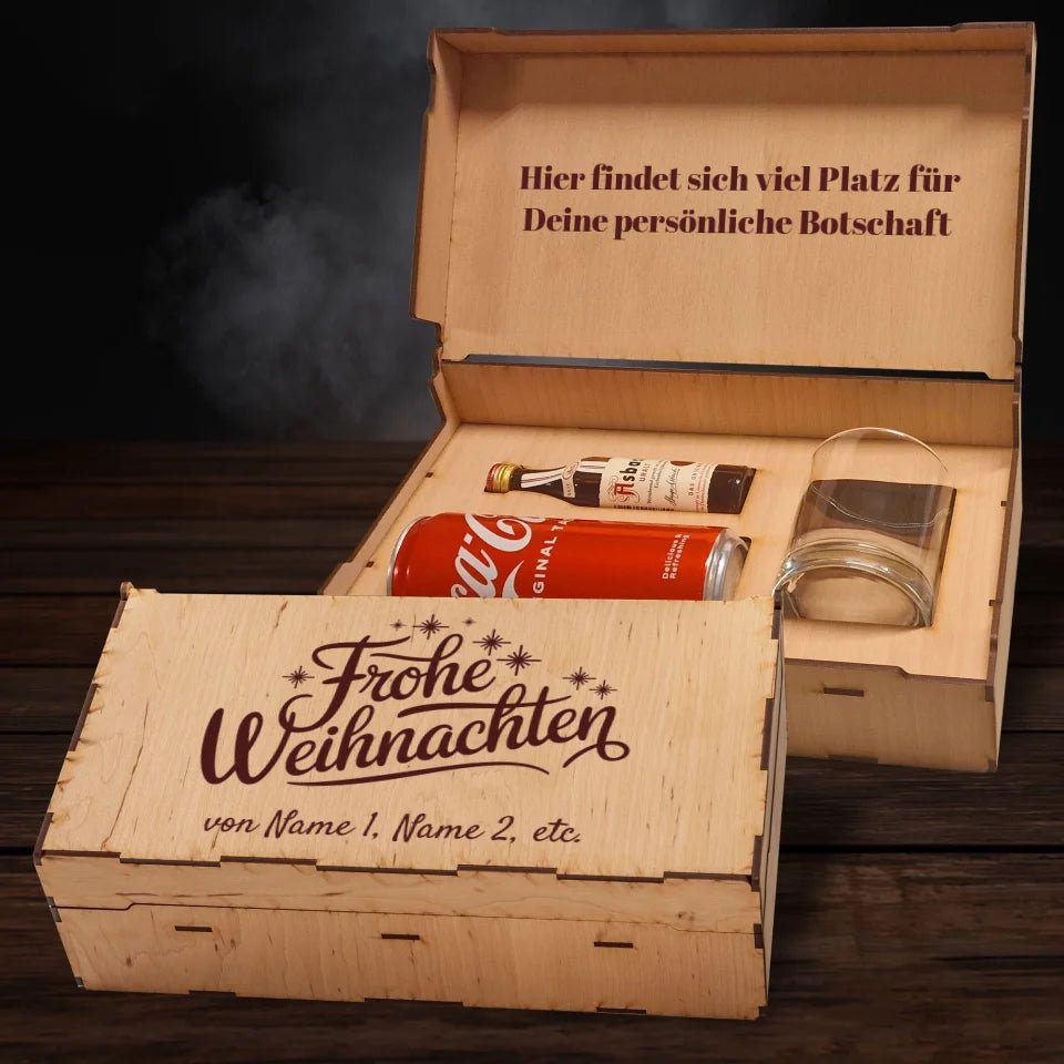 Asbach Geschenkbox - Frohe Weihnachten - Handwriting - Customizer - drink4friends