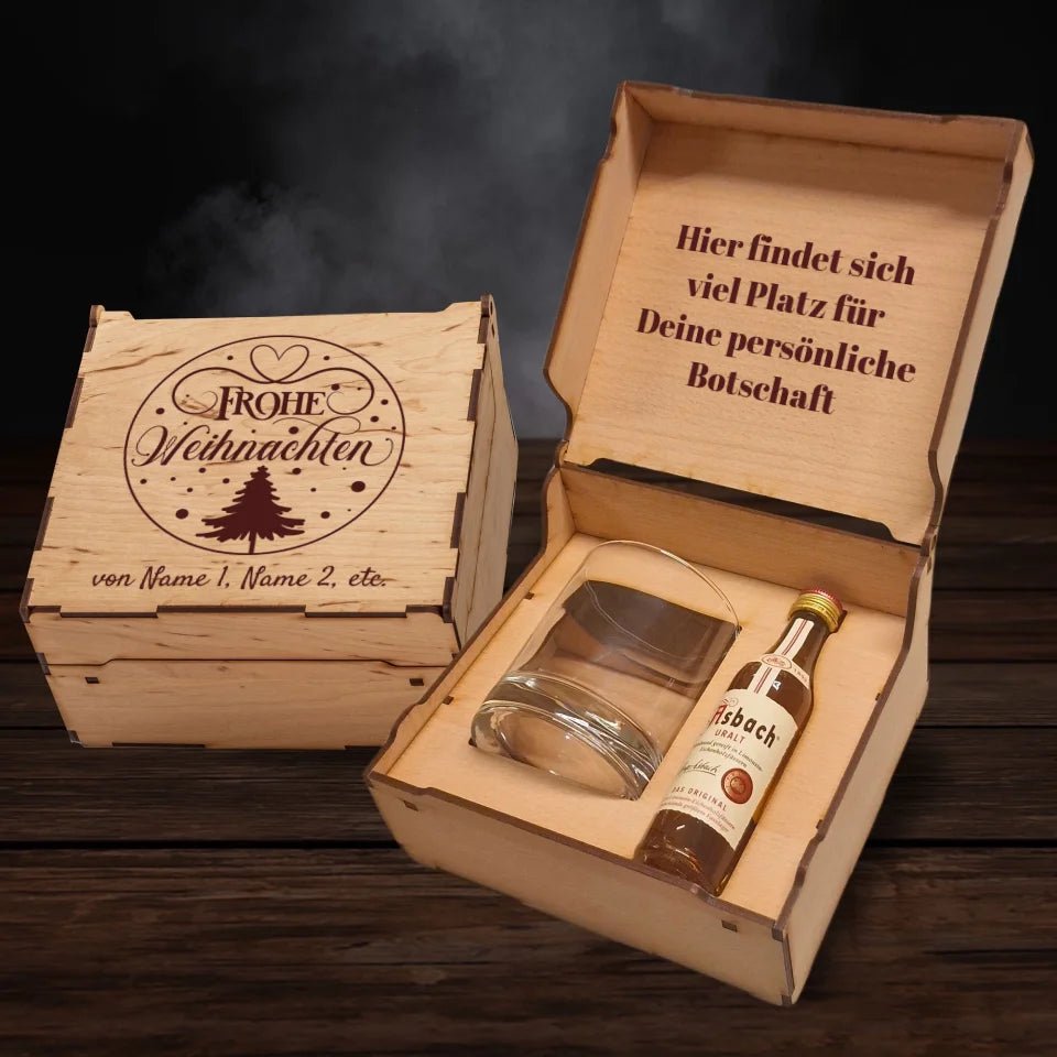 Asbach Geschenkbox - Frohe Weihnachten Ornament - Customizer - drink4friends