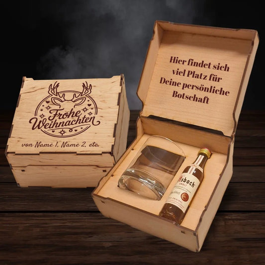 Asbach Geschenkbox - Frohe Weihnachten - Rentier - Customizer - drink4friends