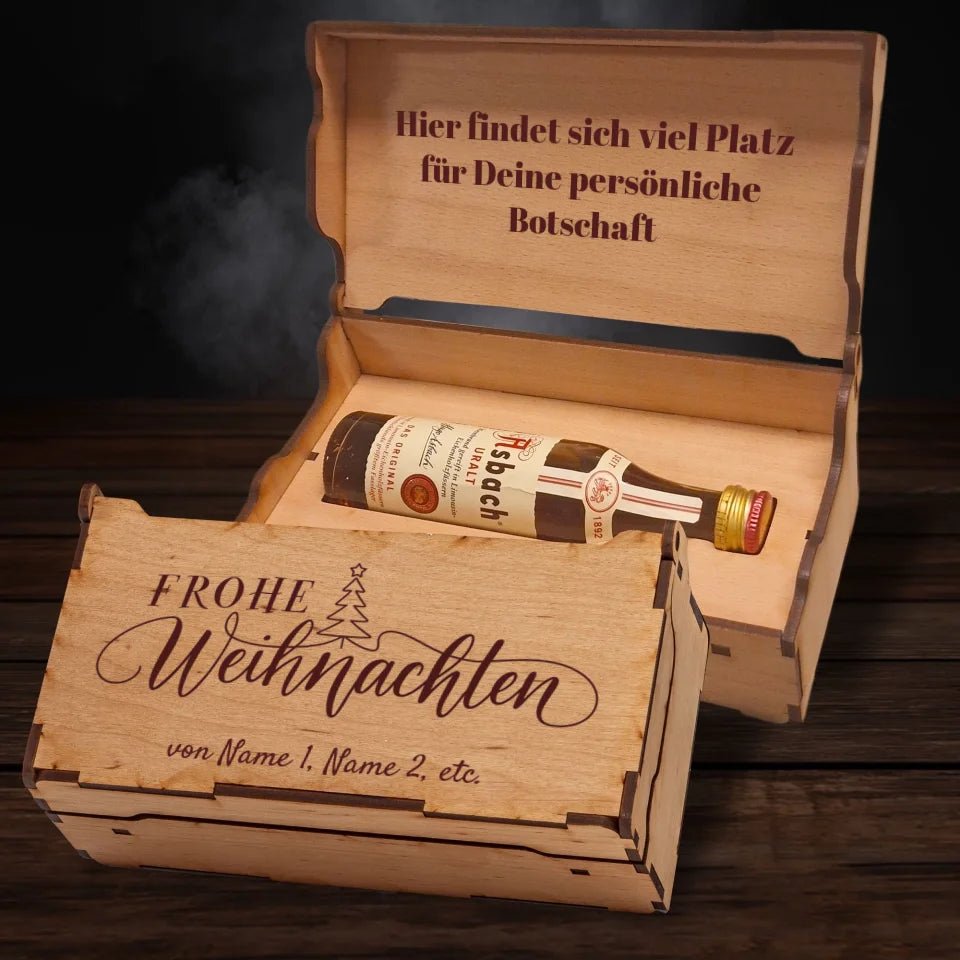 Asbach Geschenkbox - Frohe Weihnachten - Weihnachtsbaum - Customizer - drink4friends