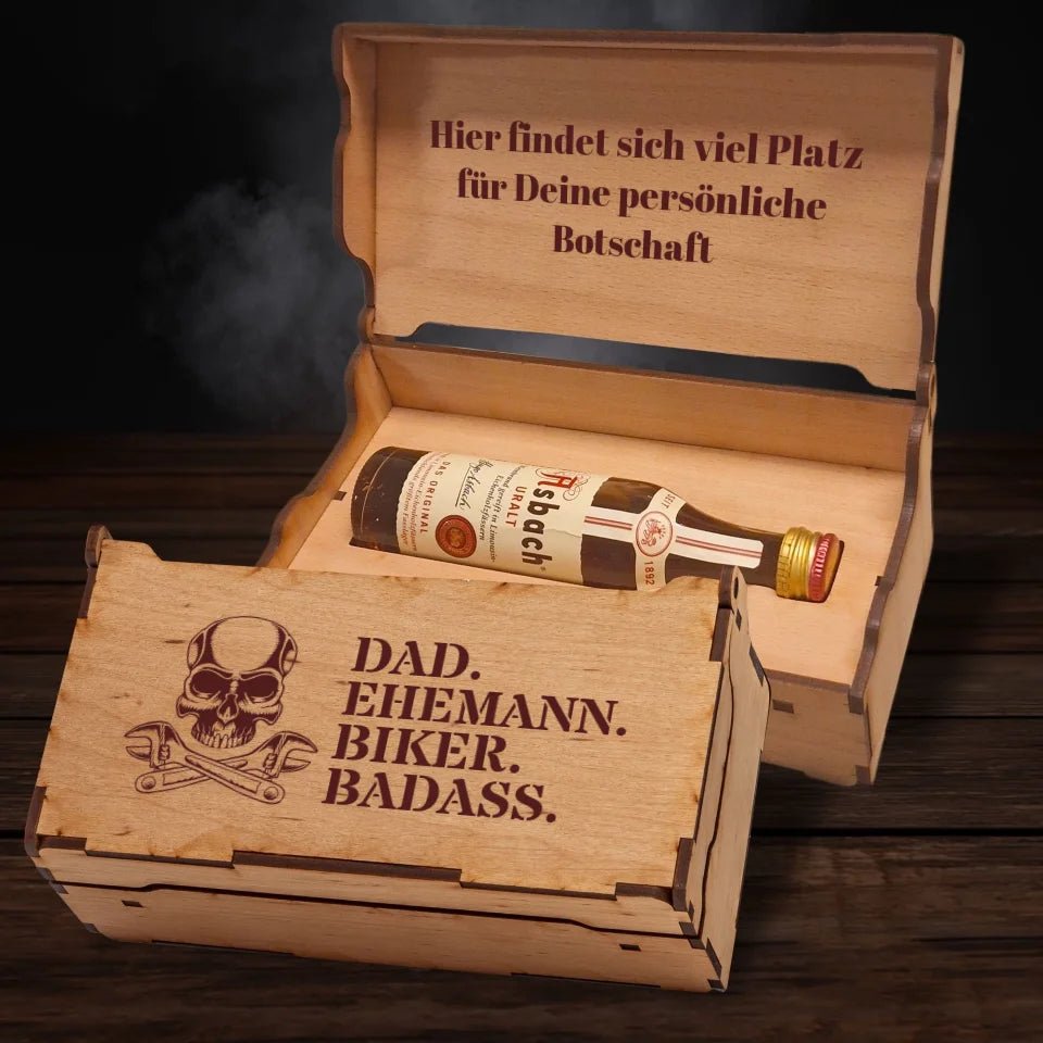 Asbach Geschenkbox - Geburtstag - Biker Dad - Customizer - drink4friends