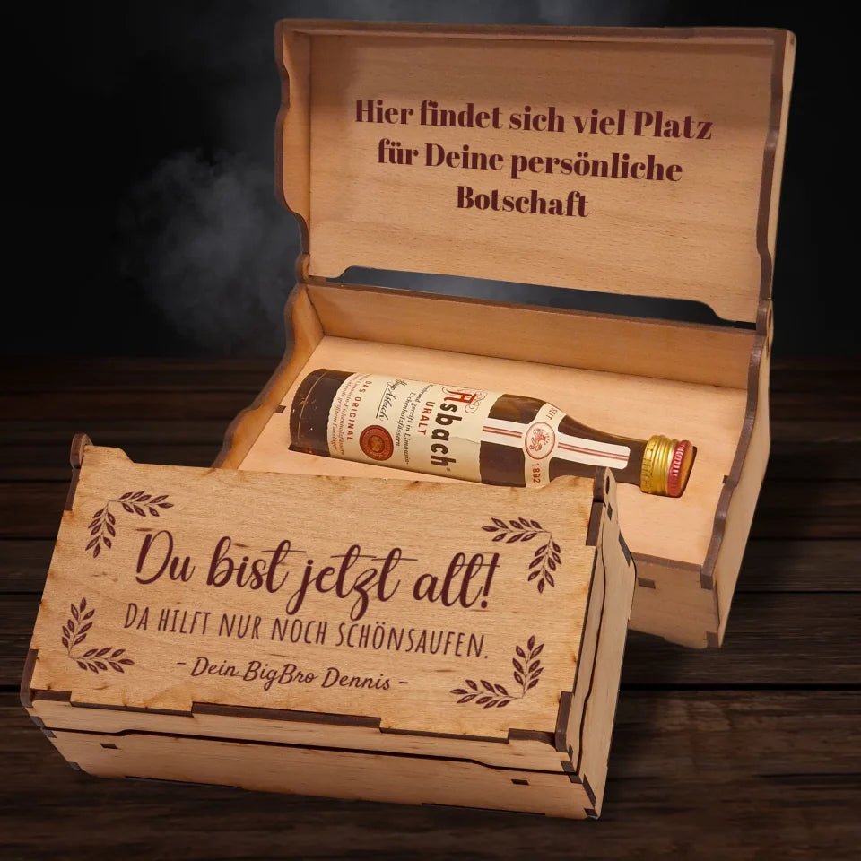 Asbach Geschenkbox - Geburtstag - Du bist jetzt alt - Customizer - drink4friends