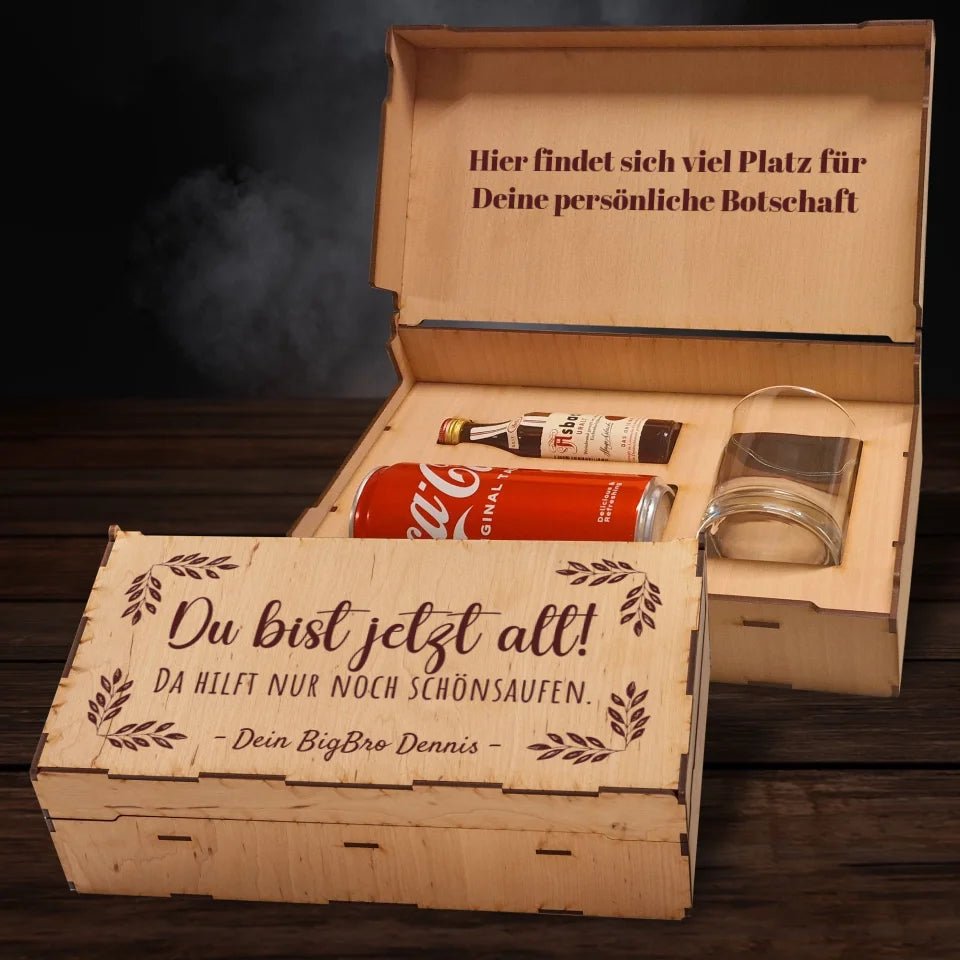 Asbach Geschenkbox - Geburtstag - Du bist jetzt alt - Customizer - drink4friends