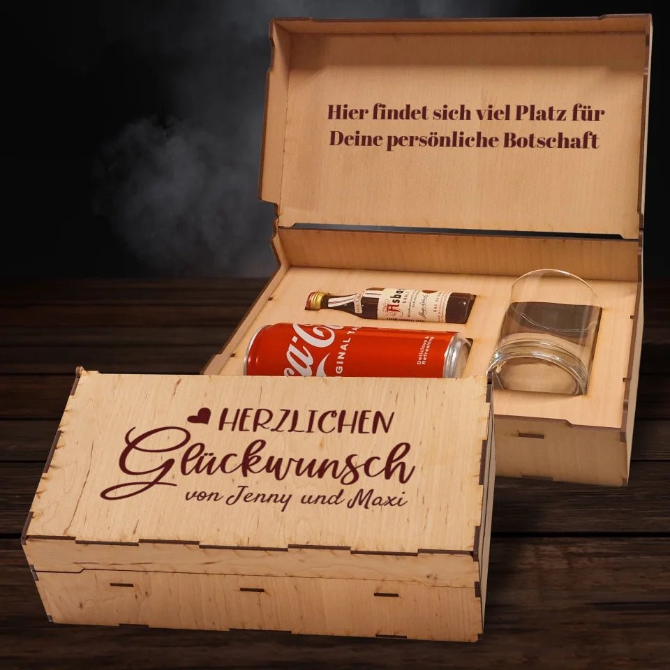 Asbach Geschenkbox - Herzlichen Glückwunsch - Customizer - drink4friends