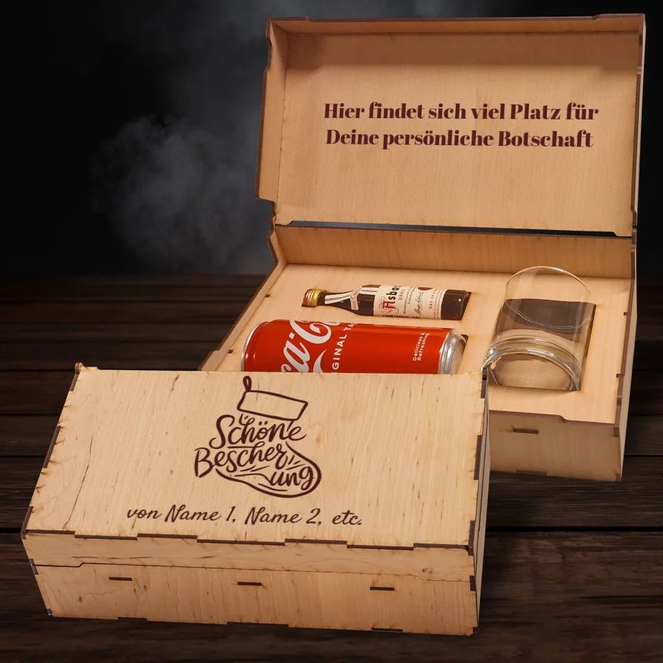 Asbach Geschenkbox - Weihnachtssocken Schöne Bescherung - Customizer - drink4friends