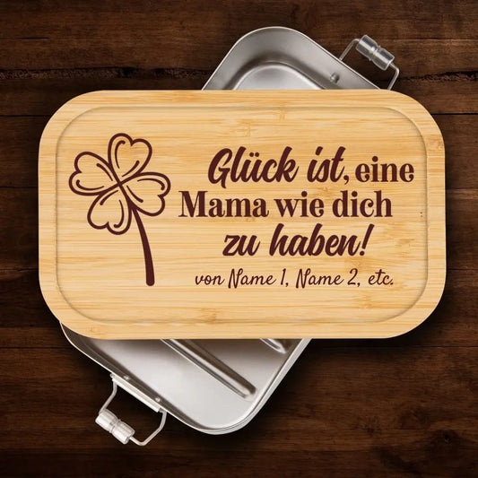 Brotzeitdose - Glück ist eine Mama wie dich zu haben! - Customizer - drink4friends