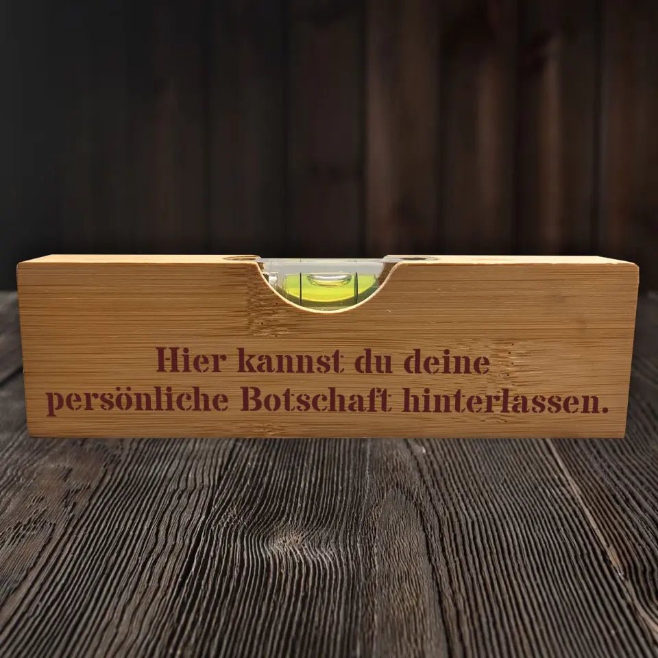 Flaschenöffner Wasserwaage - Persönliche Botschaft - Wasserwaage Flaschenöffner - drink4friends