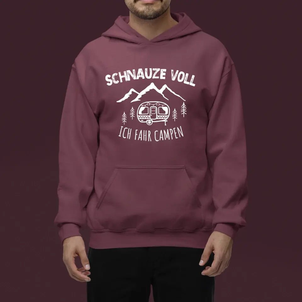 Hoodie - Schnauze voll ich fahr campen - Customizer - drink4friends