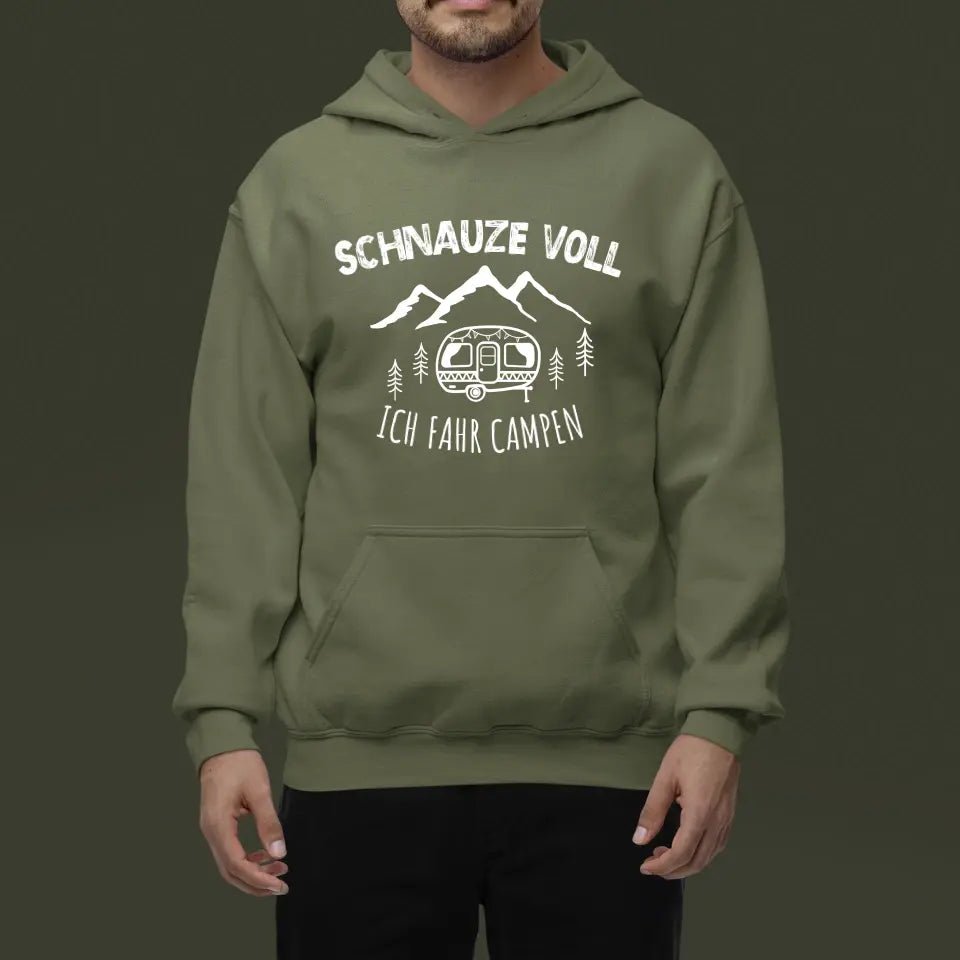 Hoodie - Schnauze voll ich fahr campen - Customizer - drink4friends