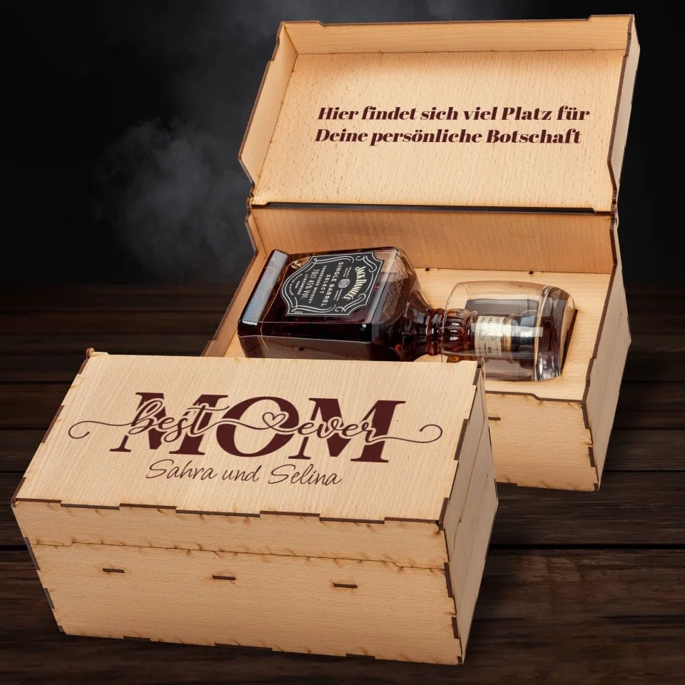 Jack Daniels Geschenkbox - Best Mom - Personalisierbar - Customizer - drink4friends