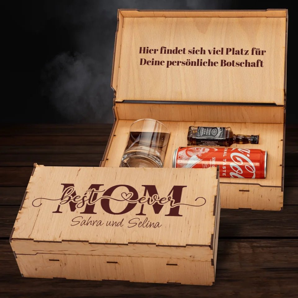 Jack Daniels Geschenkbox - Best Mom - Personalisierbar - Customizer - drink4friends