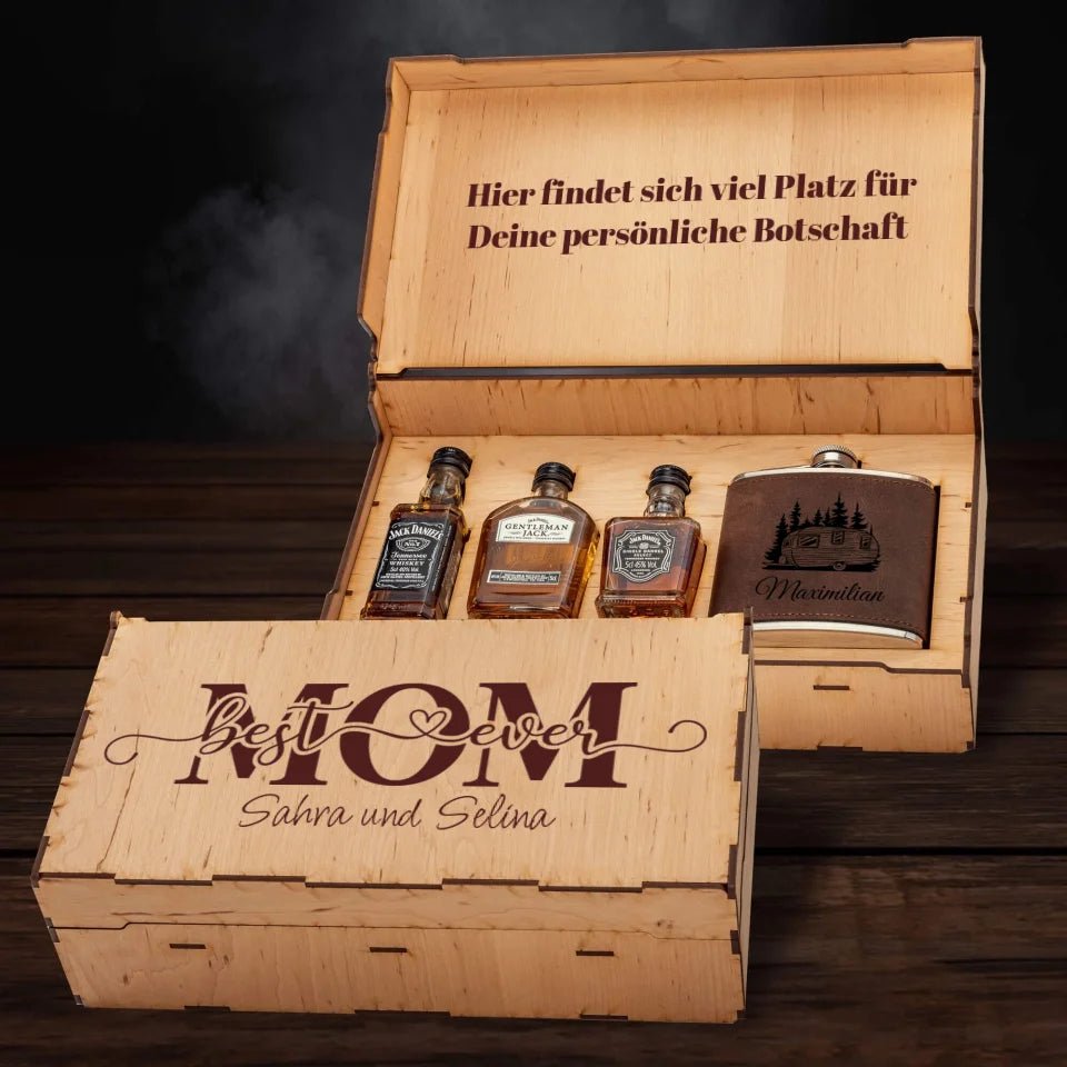 Jack Daniels Geschenkbox - Best Mom - Personalisierbar - Customizer - drink4friends