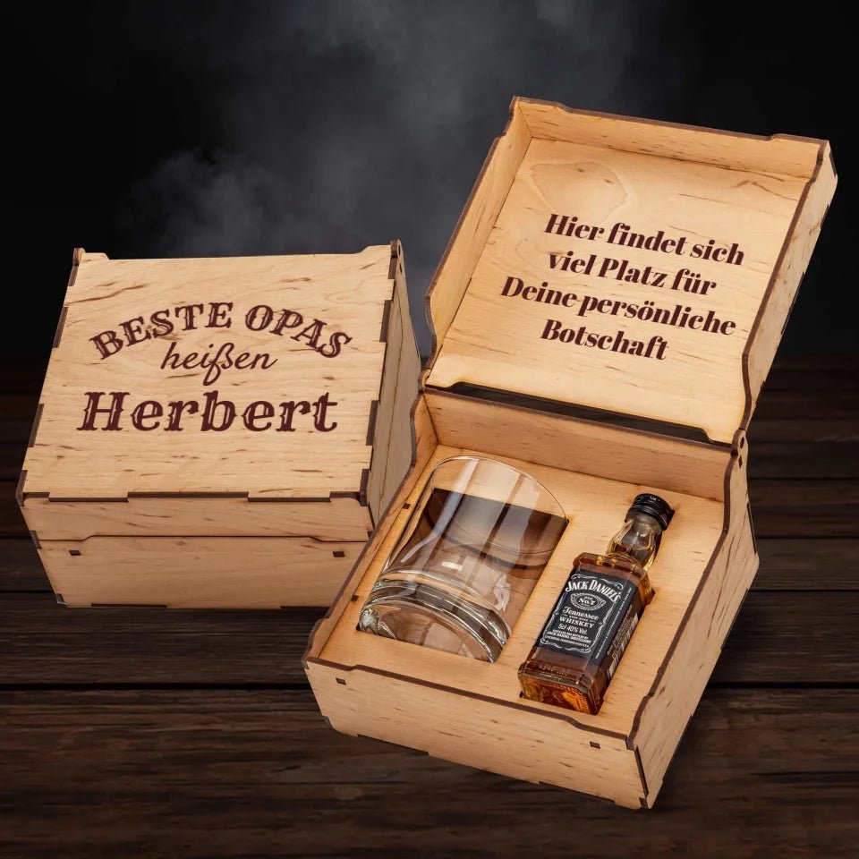 Jack Daniel´s Geschenkbox - Beste Opas heißen... - personalisierbar - Customizer - drink4friends