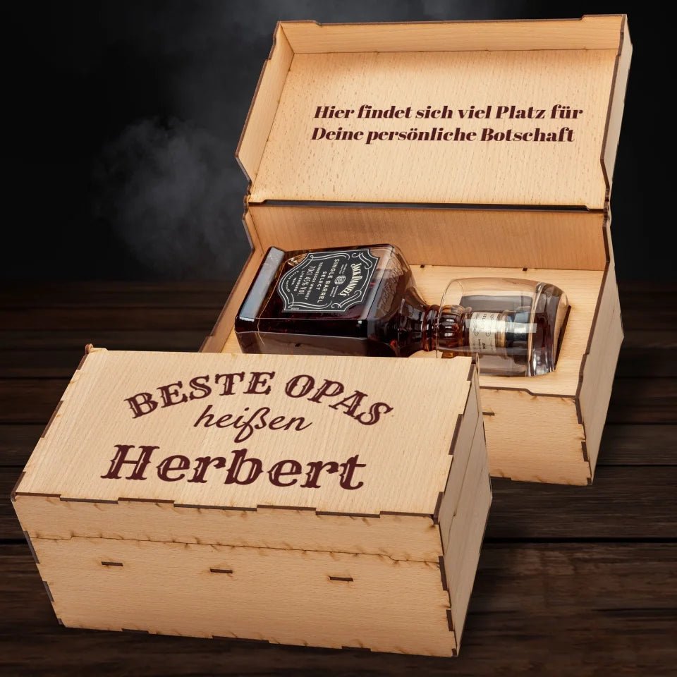 Jack Daniel´s Geschenkbox - Beste Opas heißen... - personalisierbar - Customizer - drink4friends