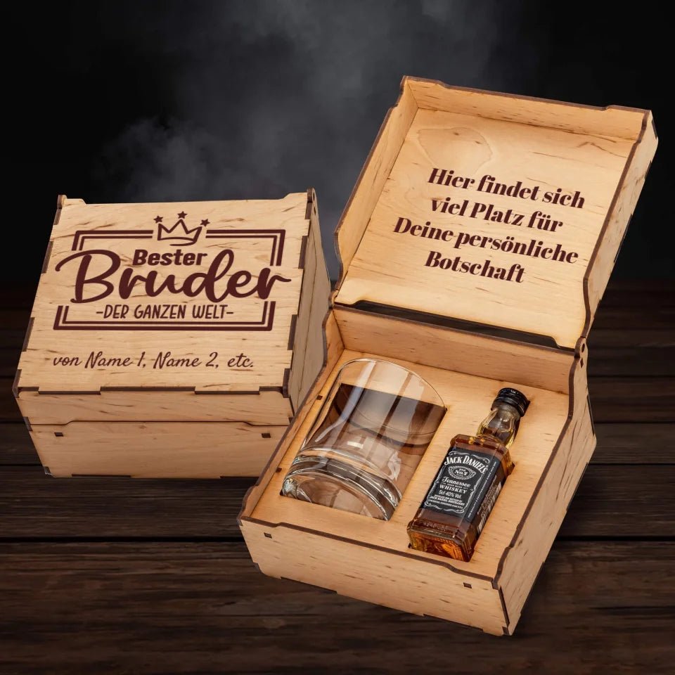 Jack Daniel´s Geschenkbox - Bester Bruder der ganzen Welt - Customizer - drink4friends