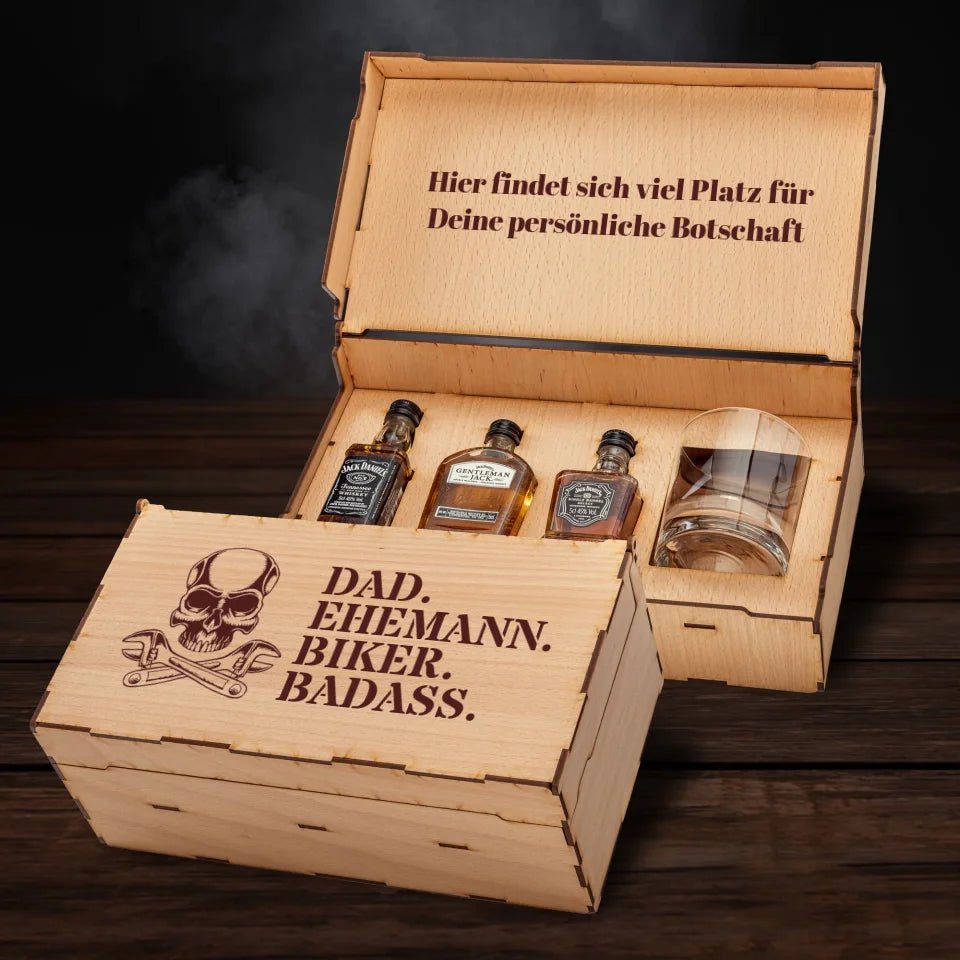 Jack Daniel´s Geschenkbox - Biker Dad. - personalisierbar - Customizer - drink4friends