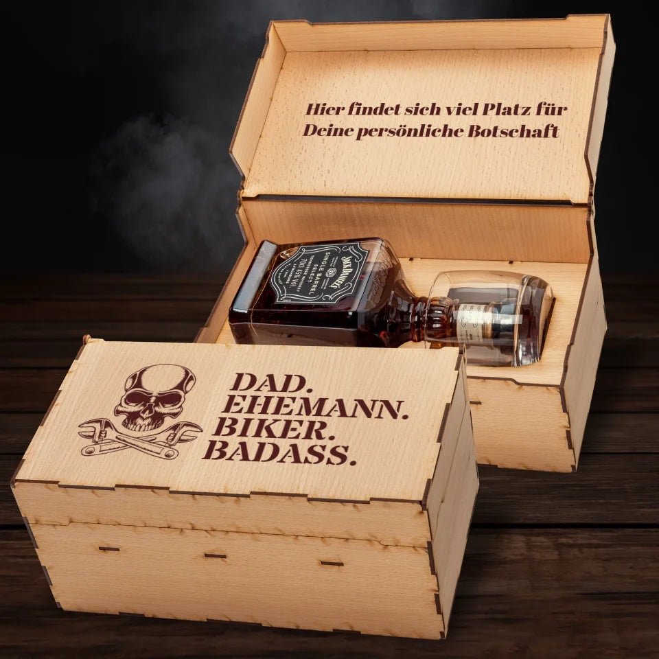 Jack Daniel´s Geschenkbox - Biker Dad. - personalisierbar - Customizer - drink4friends