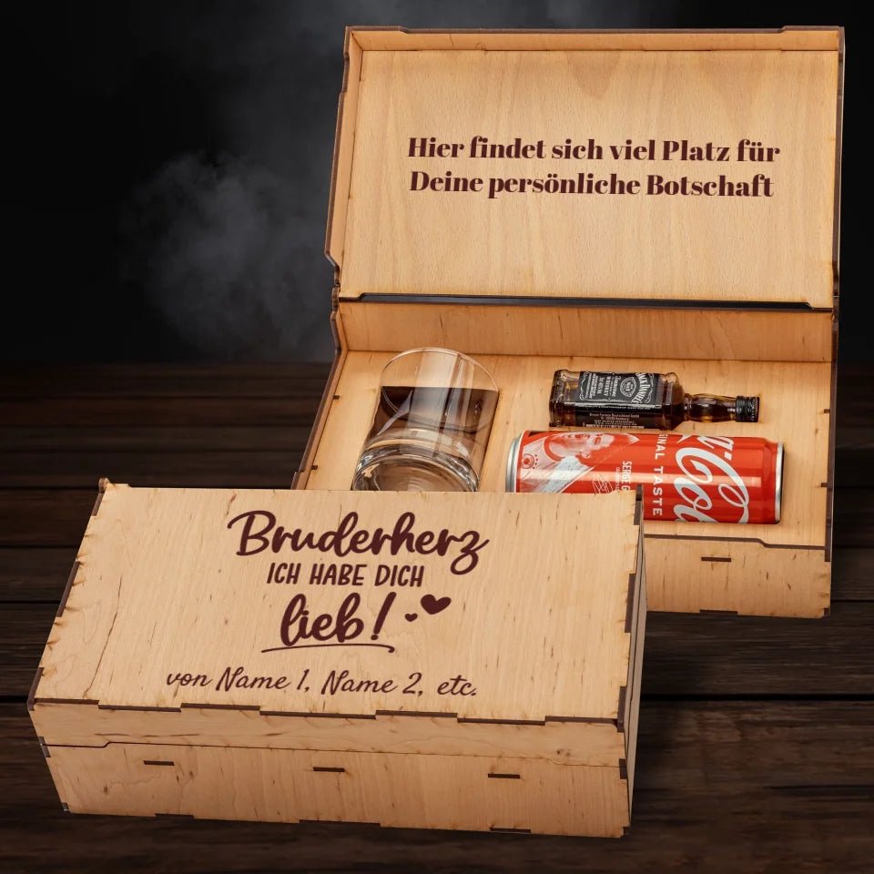 Jack Daniel´s Geschenkbox - Bruderherz ich habe dich lieb - Customizer - drink4friends