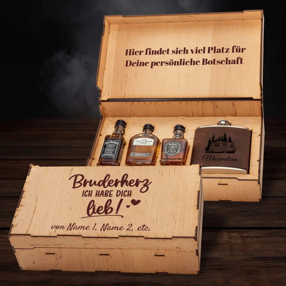 Jack Daniel´s Geschenkbox - Bruderherz ich habe dich lieb - Customizer - drink4friends