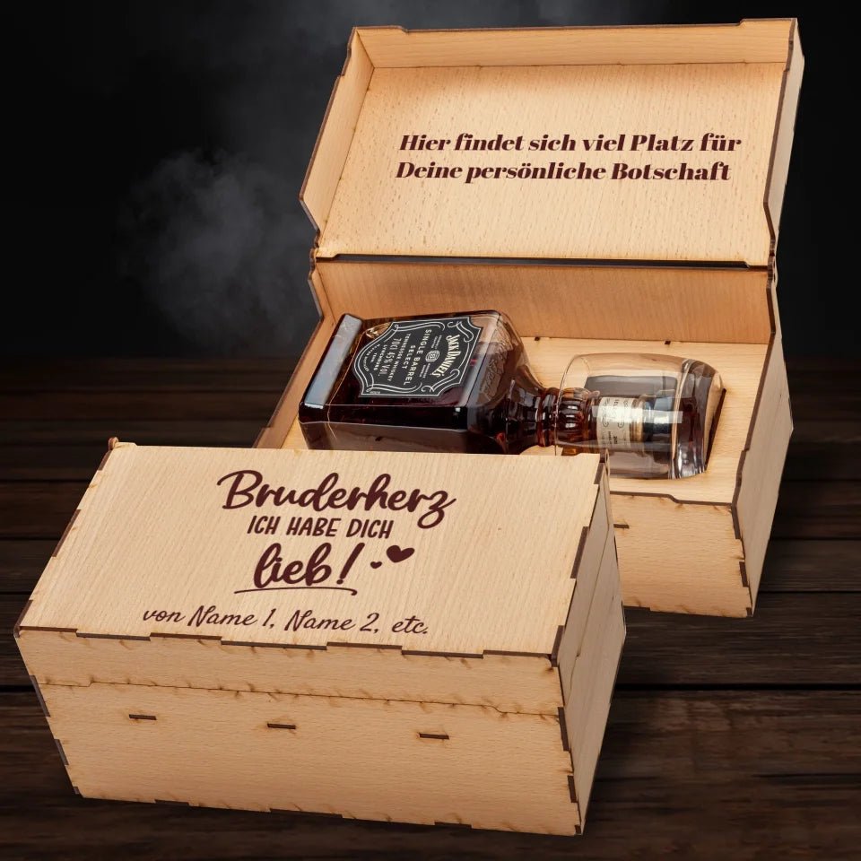 Jack Daniel´s Geschenkbox - Bruderherz ich habe dich lieb - Customizer - drink4friends