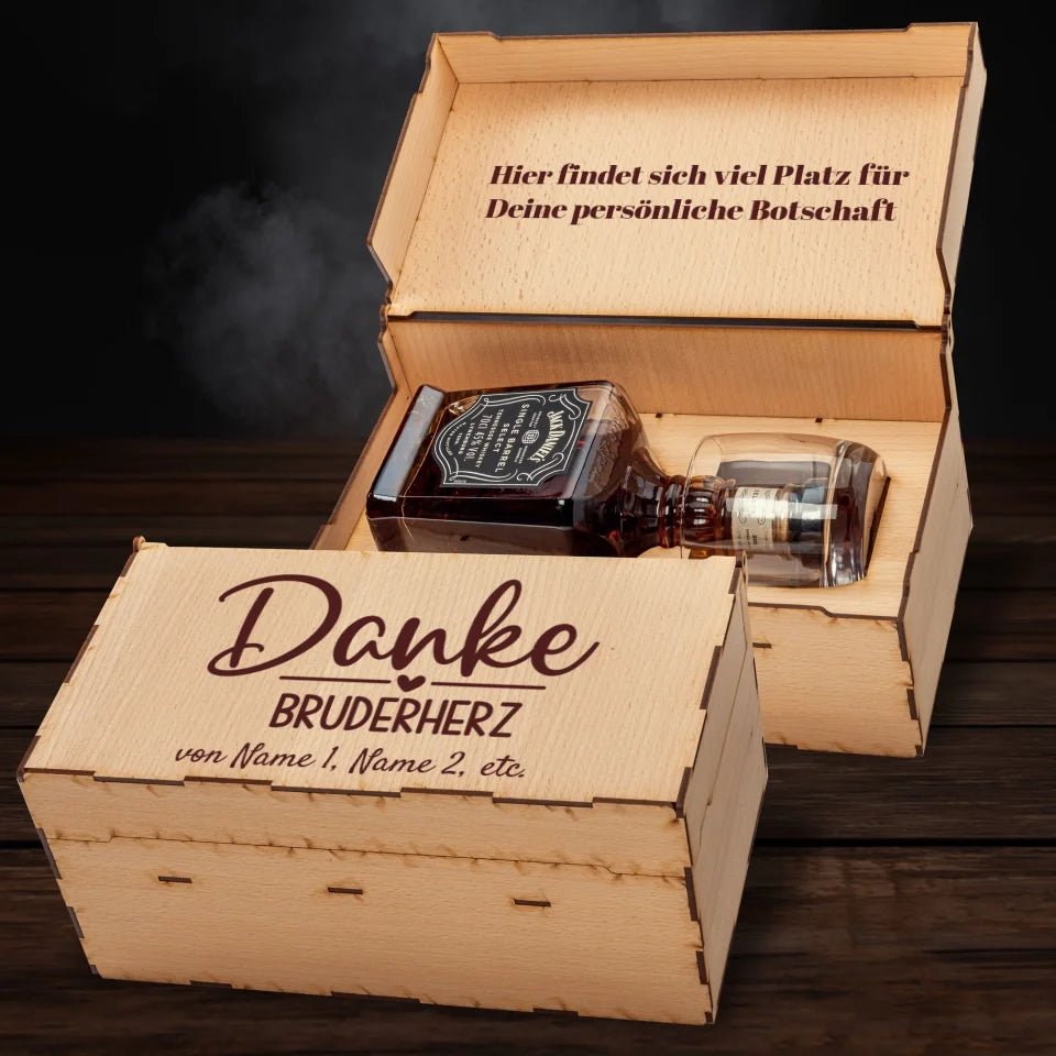 Jack Daniel´s Geschenkbox - Danke Bruderherz - Customizer - drink4friends