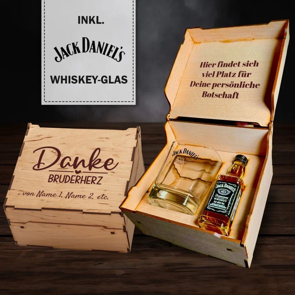 Jack Daniel´s Geschenkbox - Danke Bruderherz - Customizer - drink4friends