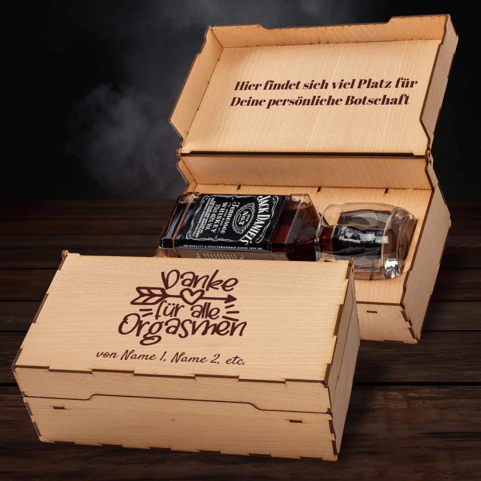 Jack Daniel´s Geschenkbox - Danke für alle Orgasmen - Customizer - drink4friends