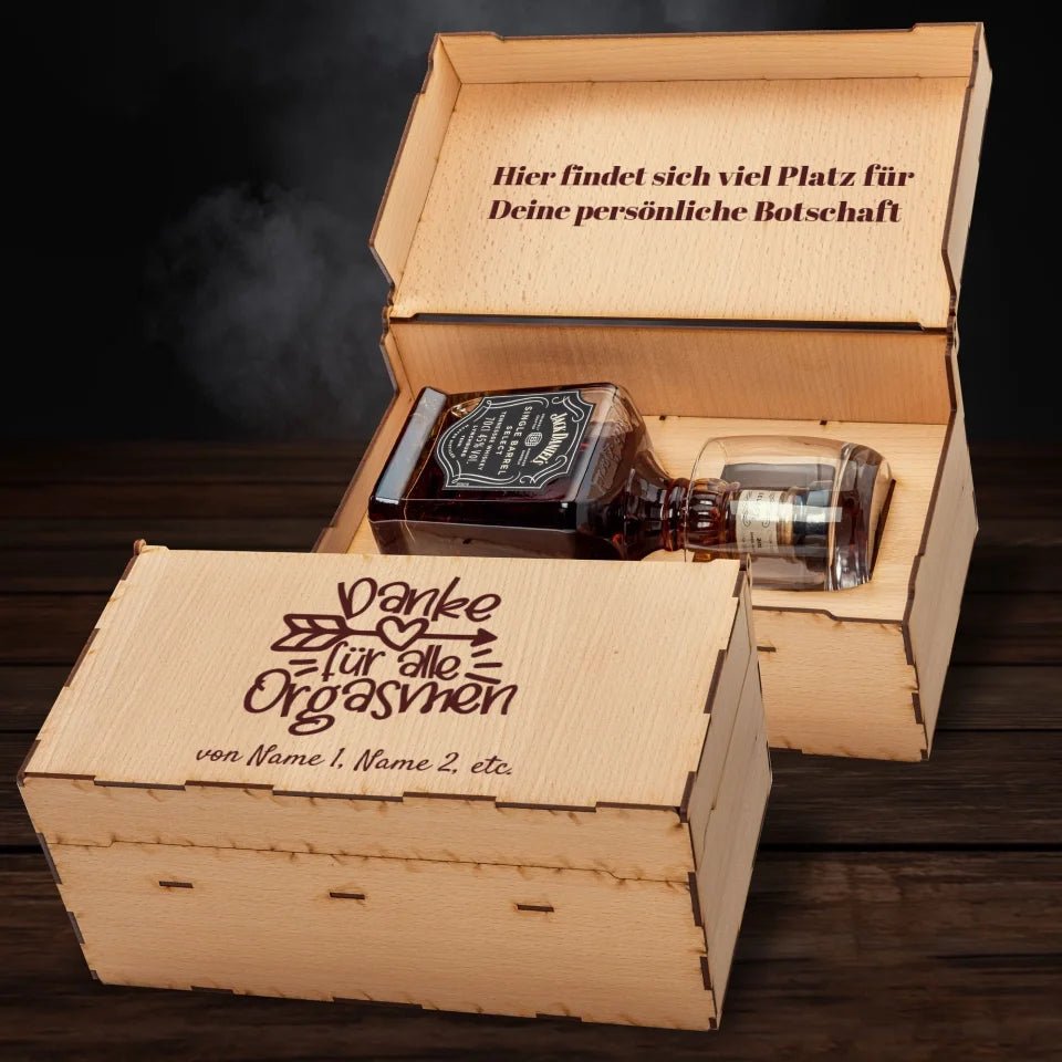 Jack Daniel´s Geschenkbox - Danke für alle Orgasmen - Customizer - drink4friends