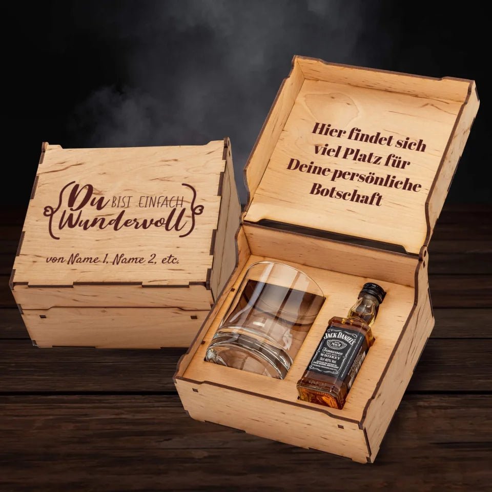 Jack Daniel´s Geschenkbox - Du bist einfach wundervoll - Customizer - drink4friends