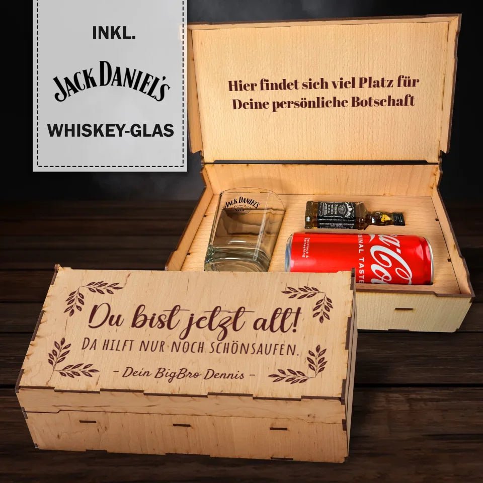 Jack Daniel´s Geschenkbox - Du bist jetzt alt! - Customizer - drink4friends