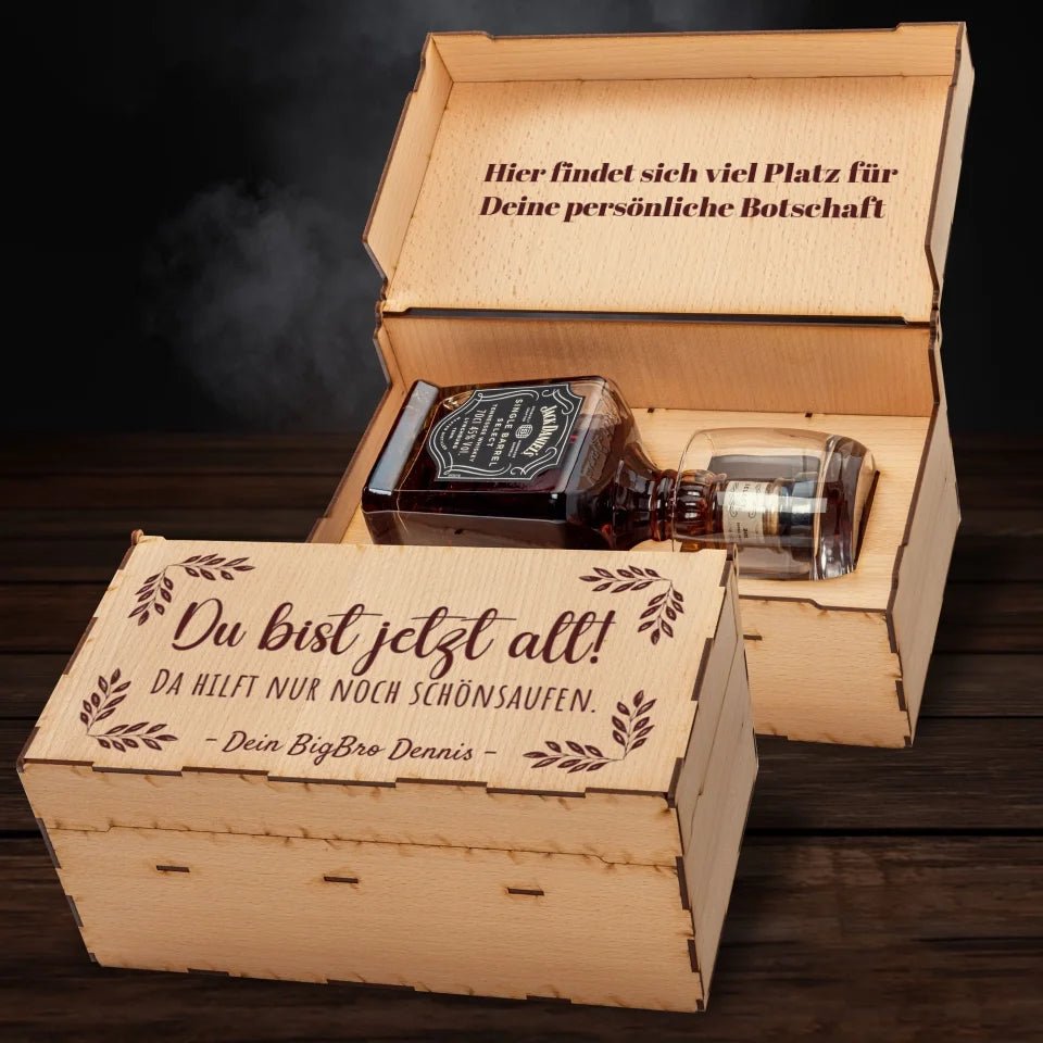 Jack Daniel´s Geschenkbox - Du bist jetzt alt! - Customizer - drink4friends