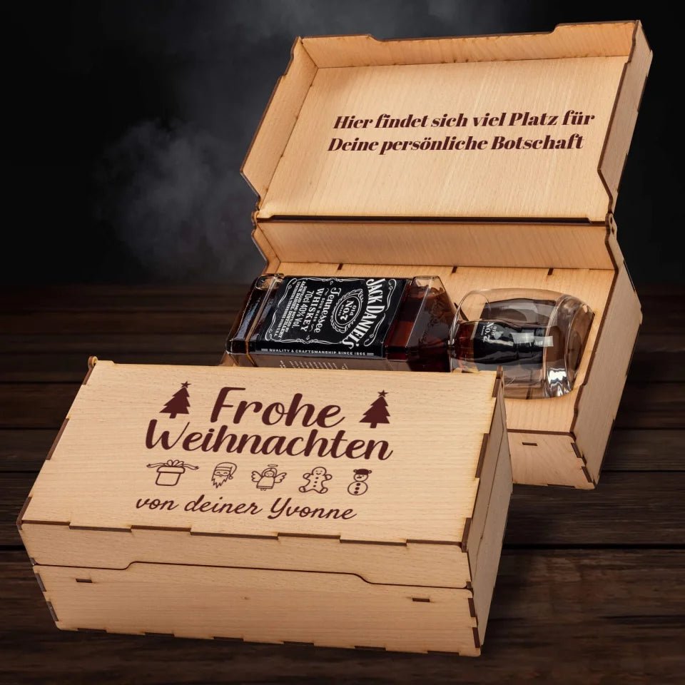 Jack Daniel´s Geschenkbox - Frohe Weihnachten 3 - Customizer - drink4friends