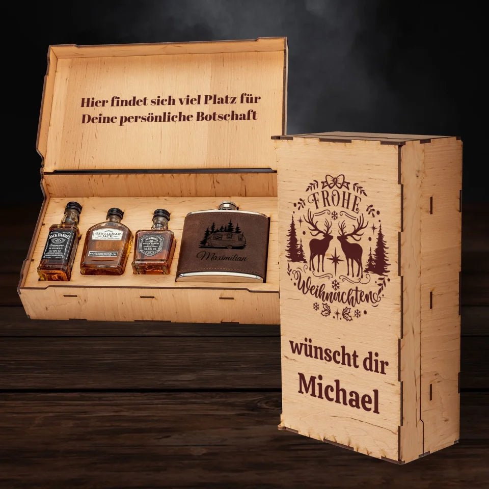 Jack Daniels Geschenkbox - Frohe Weihnachten - Customizer - drink4friends