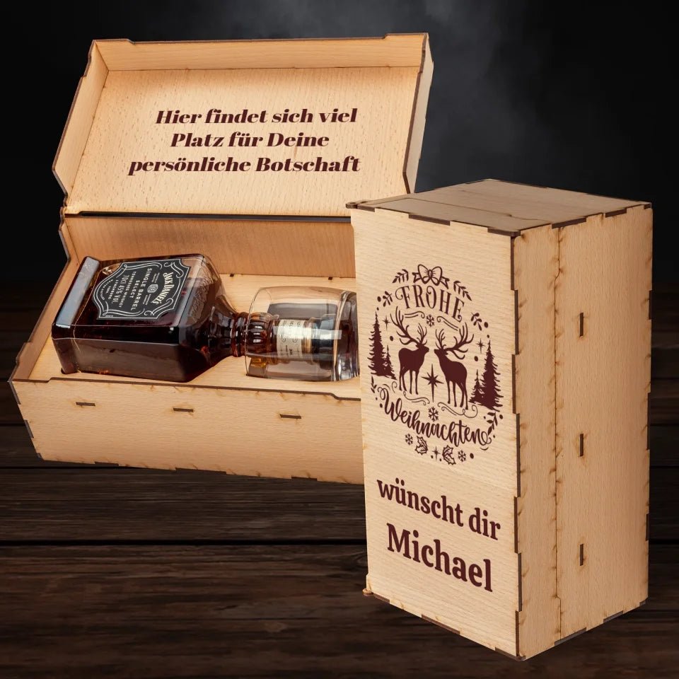 Jack Daniels Geschenkbox - Frohe Weihnachten - Customizer - drink4friends