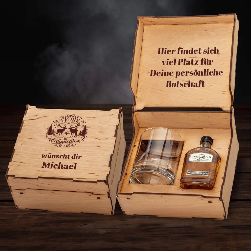 Jack Daniels Geschenkbox - Frohe Weihnachten - Customizer - drink4friends