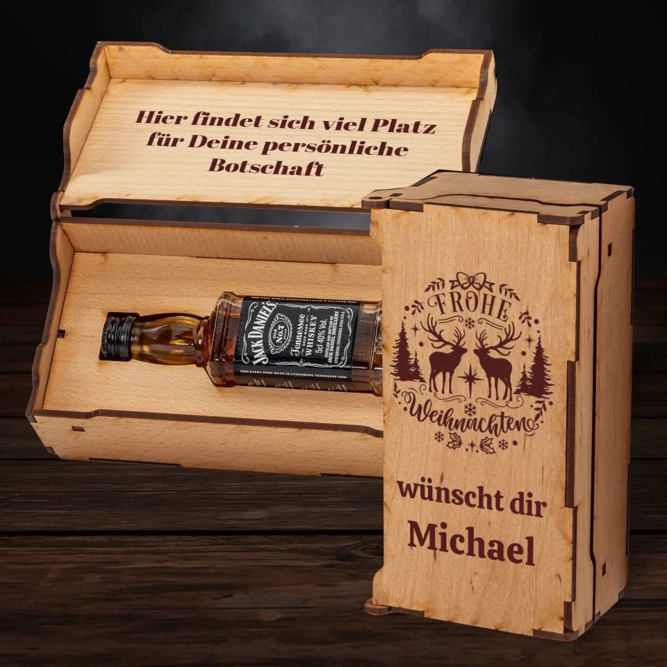 Jack Daniels Geschenkbox - Frohe Weihnachten - Customizer - drink4friends