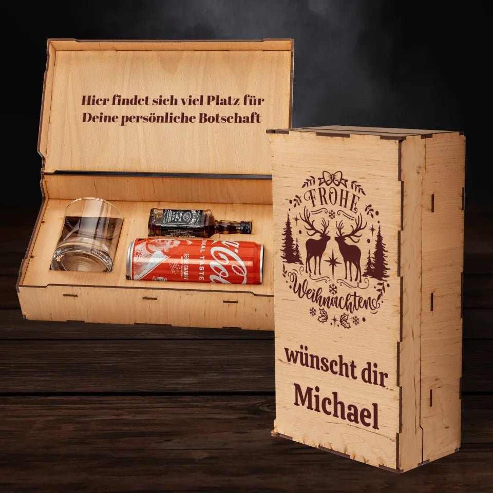 Jack Daniels Geschenkbox - Frohe Weihnachten - Customizer - drink4friends