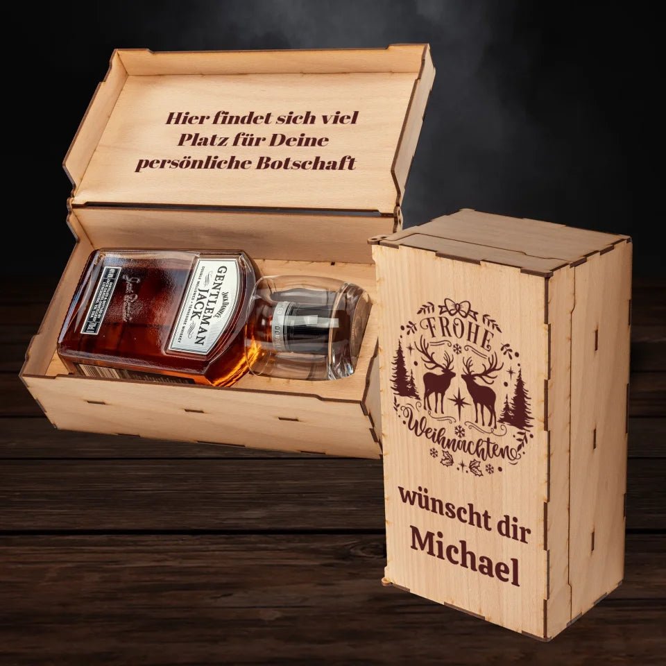 Jack Daniels Geschenkbox - Frohe Weihnachten - Customizer - drink4friends