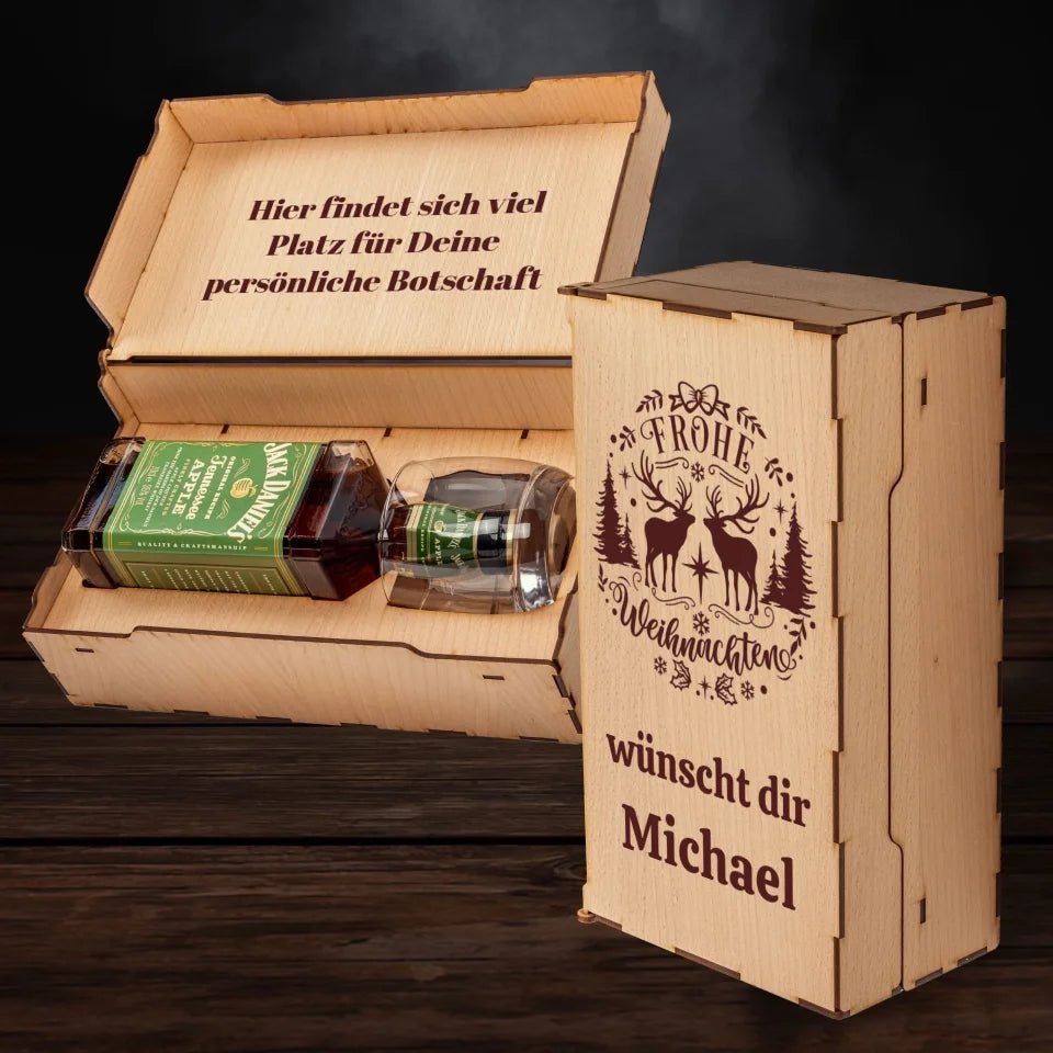 Jack Daniels Geschenkbox - Frohe Weihnachten - Customizer - drink4friends