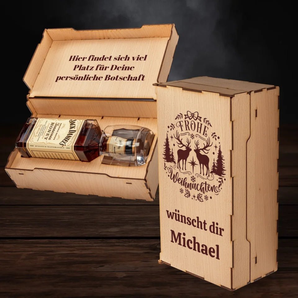 Jack Daniels Geschenkbox - Frohe Weihnachten - Customizer - drink4friends